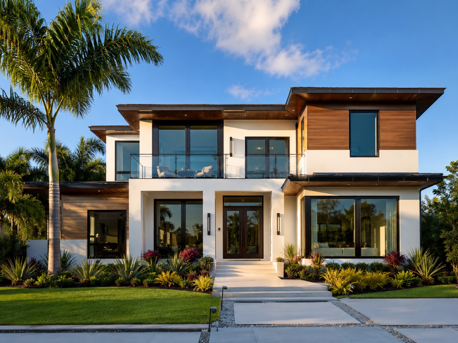 Two-story coastal home with new impact windows and doors